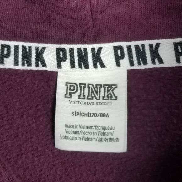 Victorias Secret Pink Sweatshirt Womens Small Baggy Pullover Sweats High Neck - Picture 5 of 10